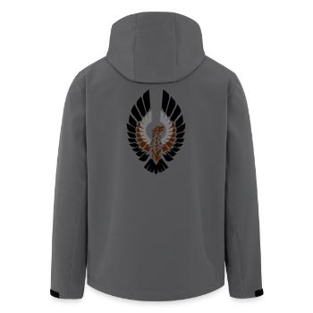 Hawk Tribal - Veste softshell homme en polyester recyclé Stanley/Stella - charbon - Dos - AI Model Male 185 light (185cm)