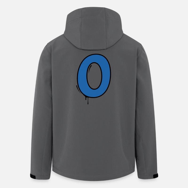 Glimmerblaues Tropfen-O - Recycelte Männer Softshell-Jacke von Stanley/Stella - Anthrazit
