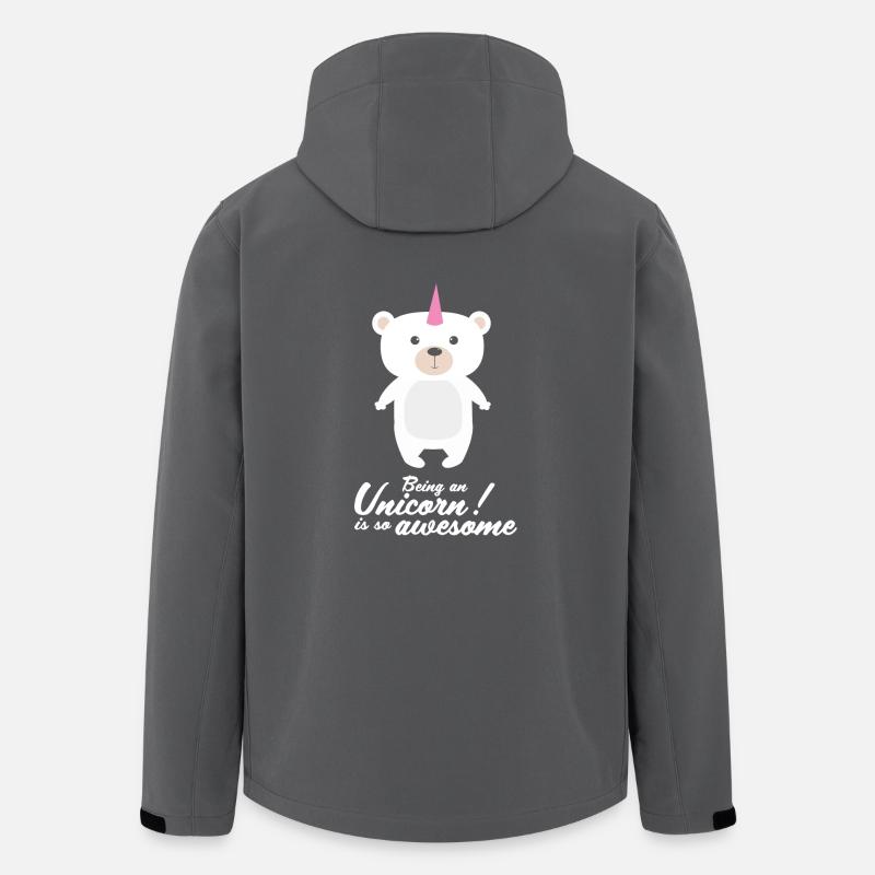 Einhorn! Bär! - Recycelte Männer Softshell-Jacke von Stanley/Stella - Anthrazit