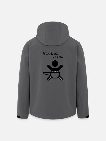 Wickel Experte - Baby - Geburt - Eltern - Recycelte Männer Softshell-Jacke von Stanley/Stella - Anthrazit