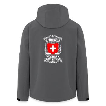 Schweiz Mein Land Meine Heimat Mundart Geschenk - Recycelte Männer Softshell-Jacke von Stanley/Stella - Anthrazit - Hinten - AI Model Male 185 light (185cm)