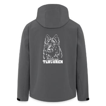 BELGIAN TERVUREN Portrait Hunde Hund Wilsigns - Recycelte Männer Softshell-Jacke von Stanley/Stella - Anthrazit - Hinten - AI Model Male 185 light (185cm)