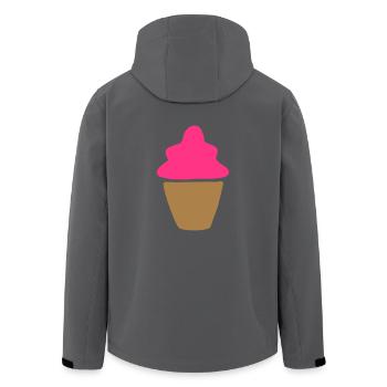 Cupcake Backen Geschenk - Recycelte Männer Softshell-Jacke von Stanley/Stella - Anthrazit - Hinten - AI Model Male 185 light (185cm)