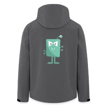 3 Augen Monster - Recycelte Männer Softshell-Jacke von Stanley/Stella - Anthrazit - Hinten - AI Model Male 185 light (185cm)