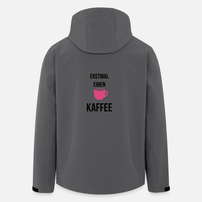 Erstmal einen Kaffee - Recycelte Männer Softshell-Jacke von Stanley/Stella - Anthrazit