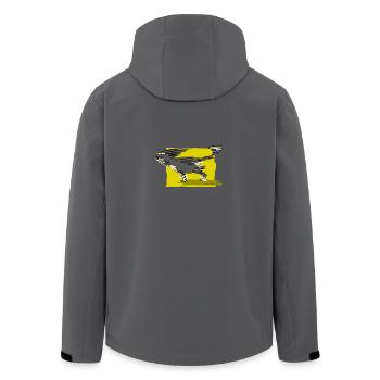 Gegenwind - Recycelte Männer Softshell-Jacke von Stanley/Stella - Anthrazit - Hinten - AI Model Male 185 light (185cm)