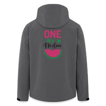 Eins in einer Melone - Recycelte Männer Softshell-Jacke von Stanley/Stella - Anthrazit - Hinten - AI Model Male 185 light (185cm)