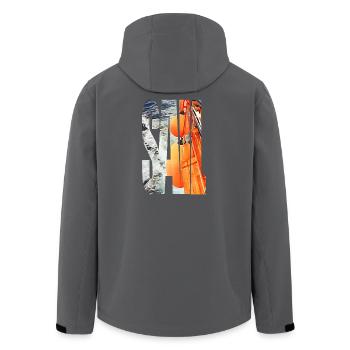 Sailing on the waves - Men’s Recycled Softshell Jacket by Stanley/Stella - anthracite - Back - AI Model Male 185 light (185cm)