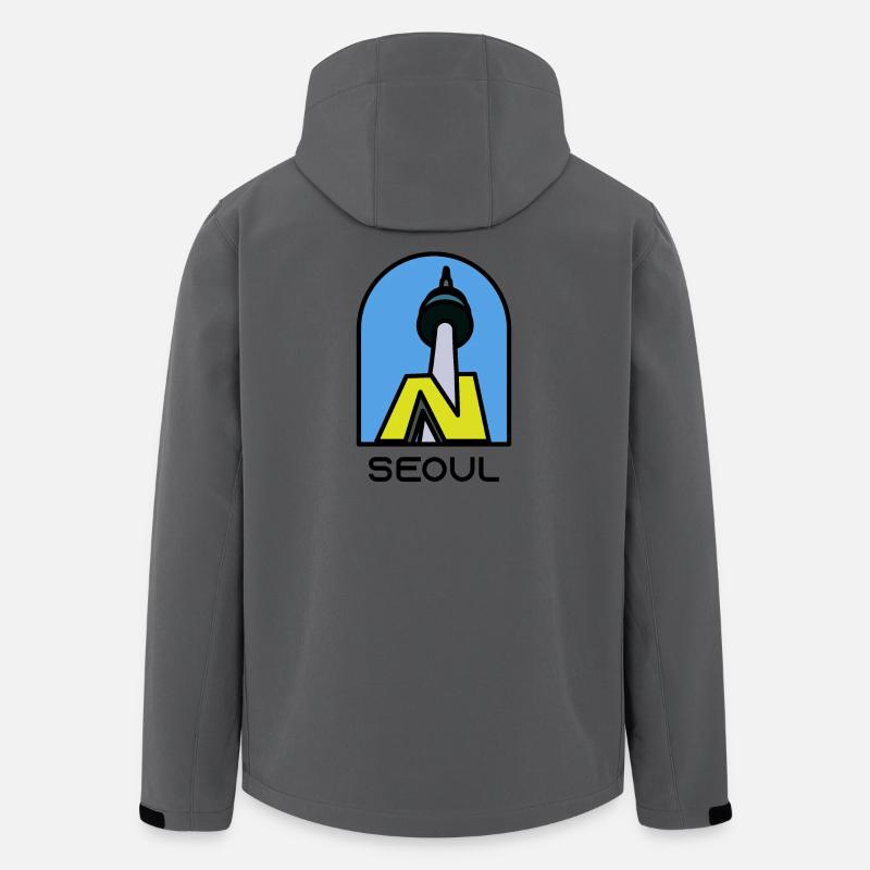 SEOUL - N Seoul Tower - Recycelte Männer Softshell-Jacke von Stanley/Stella - Anthrazit