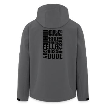Friend, mate, dude - Men’s Recycled Softshell Jacket by Stanley/Stella - anthracite - Back - AI Model Male 185 light (185cm)