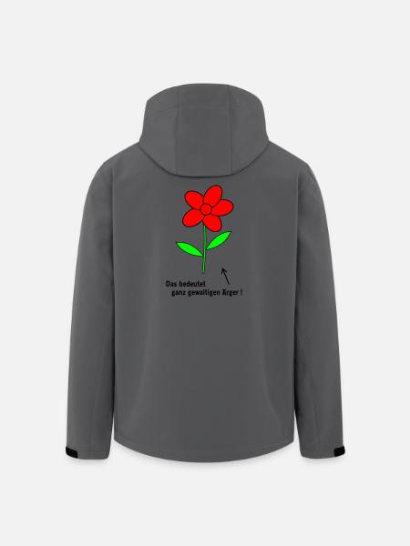 Flower Anger - Men’s Recycled Softshell Jacket by Stanley/Stella - anthracite
