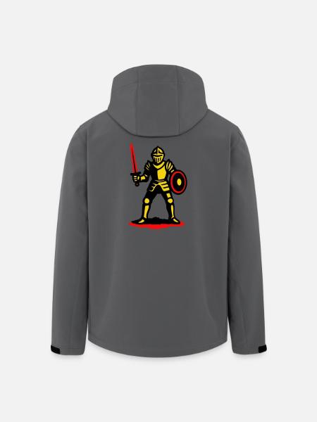 Chevalier jaune à l’épée rouge - Veste softshell homme en polyester recyclé Stanley/Stella - charbon