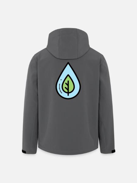 Water Drop Leaf Eco - Men’s Recycled Softshell Jacket by Stanley/Stella - anthracite