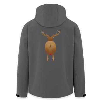 Platzhirsch von hinten - Recycelte Männer Softshell-Jacke von Stanley/Stella - Anthrazit - Hinten - AI Model Male 185 light (185cm)