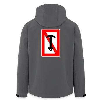 Interdiction d’ancre - navire d’ancre, capitaine de voilier - Veste softshell homme en polyester recyclé Stanley/Stella - charbon - Dos - AI Model Male 185 light (185cm)