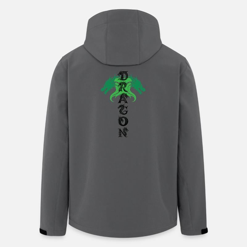 Green Dragon Emblem - Men’s Recycled Softshell Jacket by Stanley/Stella - anthracite