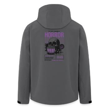 Horror Love Language Movie Design - Men’s Recycled Softshell Jacket by Stanley/Stella - anthracite - Back - AI Model Male 185 light (185cm)
