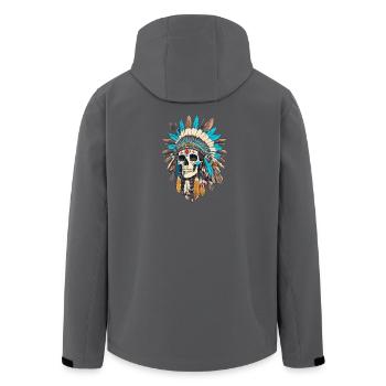 Chief of Chiefs - Recycelte Männer Softshell-Jacke von Stanley/Stella - Anthrazit - Hinten - AI Model Male 185 light (185cm)