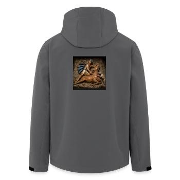 Mithras - Men’s Recycled Softshell Jacket by Stanley/Stella - anthracite - Back - AI Model Male 185 light (185cm)