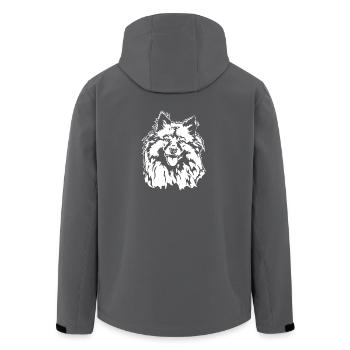Wolfsspitz Keeshond Hundeportrait Hunde Wilsigns - Recycelte Männer Softshell-Jacke von Stanley/Stella - Anthrazit - Hinten - AI Model Male 185 light (185cm)