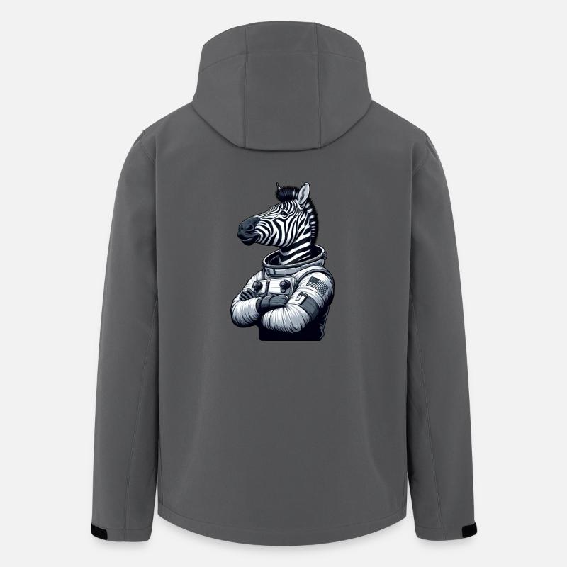 Zebra Astronaut: Space Exploration - Men’s Recycled Softshell Jacket by Stanley/Stella - anthracite