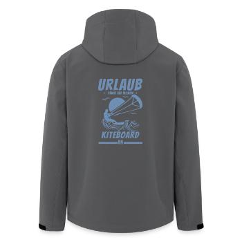 Urlaub fängt auf meinem Kiteboard an - Recycelte Männer Softshell-Jacke von Stanley/Stella - Anthrazit - Hinten - AI Model Male 185 light (185cm)