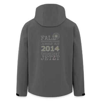2014 - Recycelte Männer Softshell-Jacke von Stanley/Stella - Anthrazit - Hinten - AI Model Male 185 light (185cm)