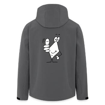 Daumen hoch - Recycelte Männer Softshell-Jacke von Stanley/Stella - Anthrazit - Hinten - AI Model Male 185 light (185cm)