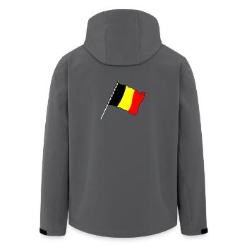 Drapeau Belgique Drapeaux - Veste softshell homme en polyester recyclé Stanley/Stella - charbon - Dos - AI Model Male 185 light (185cm)