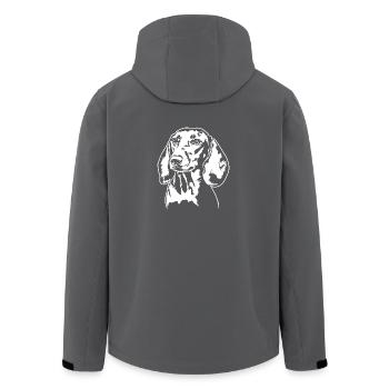 Dackel Dachshund Teckel Hundeportrait Hunde - Recycelte Männer Softshell-Jacke von Stanley/Stella - Anthrazit - Hinten - AI Model Male 185 light (185cm)