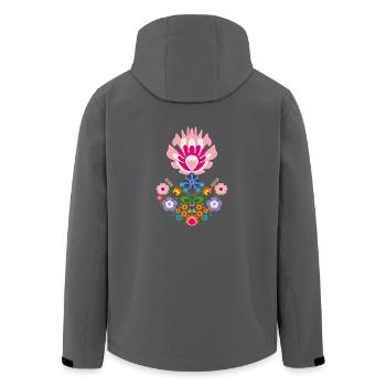 flowers blumen garten garden spring1 - Recycelte Männer Softshell-Jacke von Stanley/Stella - Anthrazit - Hinten - AI Model Male 185 light (185cm)