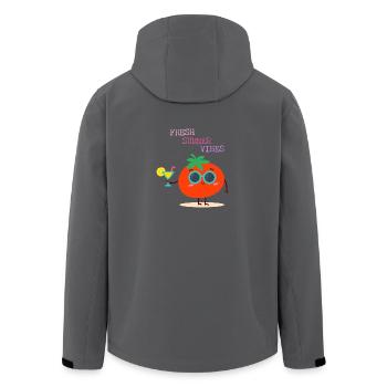 Cocktail Tomate - Fresh Summer Vibes - Geschenk - Recycelte Männer Softshell-Jacke von Stanley/Stella - Anthrazit - Hinten - AI Model Male 185 light (185cm)