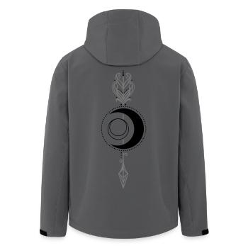 Lune avec flèche Déesse Diana Déesse de la lune - Veste softshell homme en polyester recyclé Stanley/Stella - charbon - Dos - AI Model Male 185 light (185cm)