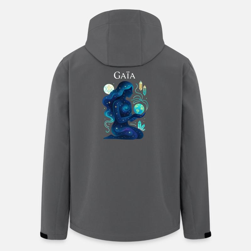 Kosmische Gaia – Mutter Natur - Recycelte Männer Softshell-Jacke von Stanley/Stella - Anthrazit