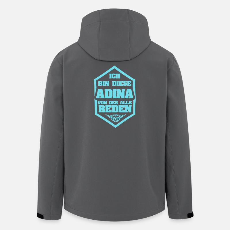 Adina als Spruch - Recycelte Männer Softshell-Jacke von Stanley/Stella - Anthrazit