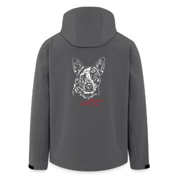 AUSTRALIAN CATTLE DOG Hunde Hund Wilsigns Hütehund - Recycelte Männer Softshell-Jacke von Stanley/Stella - Anthrazit - Hinten - AI Model Male 185 light (185cm)