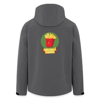 POMMES - WE ARE FAMILY - Recycelte Männer Softshell-Jacke von Stanley/Stella - Anthrazit - Hinten - AI Model Male 185 light (185cm)