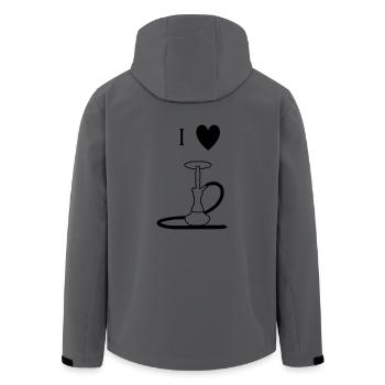 J'aime l'idée de cadeau de cadeau de shisha - Veste softshell homme en polyester recyclé Stanley/Stella - charbon - Dos - AI Model Male 185 light (185cm)