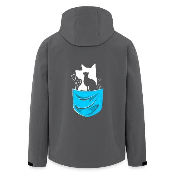 Tierarzt - Recycelte Männer Softshell-Jacke von Stanley/Stella - Anthrazit - Hinten - AI Model Male 185 light (185cm)