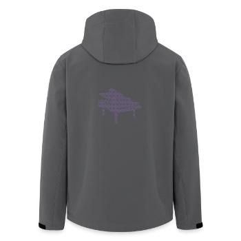 DNA Klavier - Leidenschaft für klassische Musik - Recycelte Männer Softshell-Jacke von Stanley/Stella - Anthrazit - Hinten - AI Model Male 185 light (185cm)
