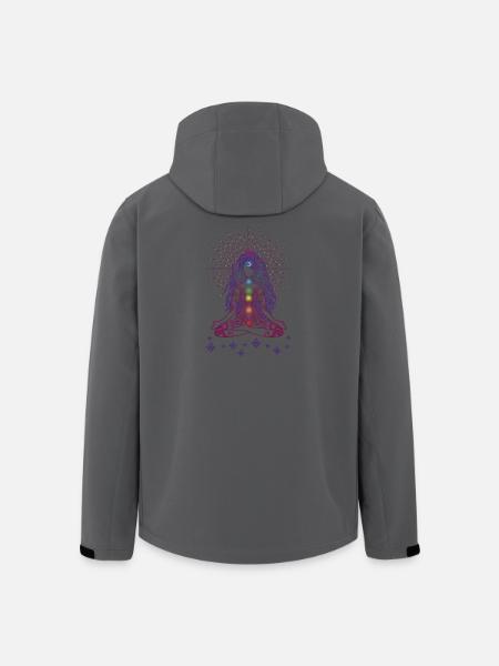 Boho Yoga Style Mädel Happy Mind Happy Life - Recycelte Männer Softshell-Jacke von Stanley/Stella - Anthrazit