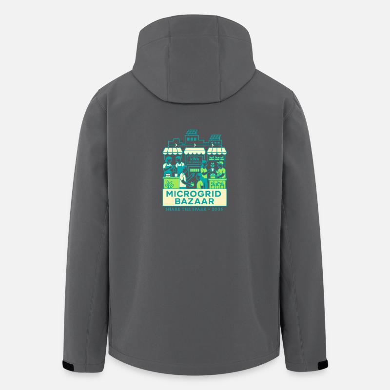 Microgrid Bazaar - Recycelte Männer Softshell-Jacke von Stanley/Stella - Anthrazit