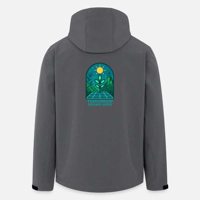 Tomorrow Grows Here - Men’s Recycled Softshell Jacket by Stanley/Stella - anthracite