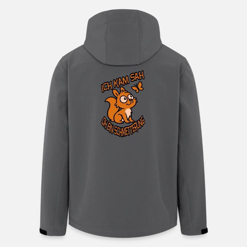 Verträumtes Eichhörnchen mit Spruch - Recycelte Männer Softshell-Jacke von Stanley/Stella - Anthrazit