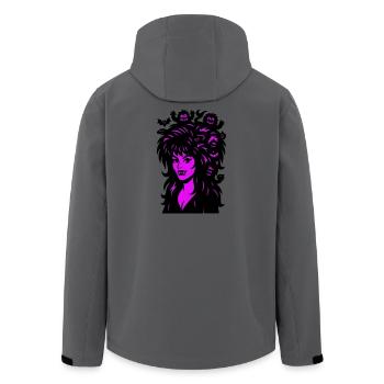 Dame vampire avec des super-cheveux ! - Veste softshell homme en polyester recyclé Stanley/Stella - charbon - Dos - AI Model Male 185 light (185cm)