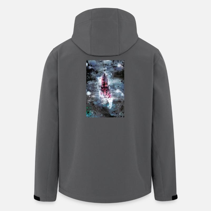 Schwimmendertiger Poster - Recycelte Männer Softshell-Jacke von Stanley/Stella - Anthrazit