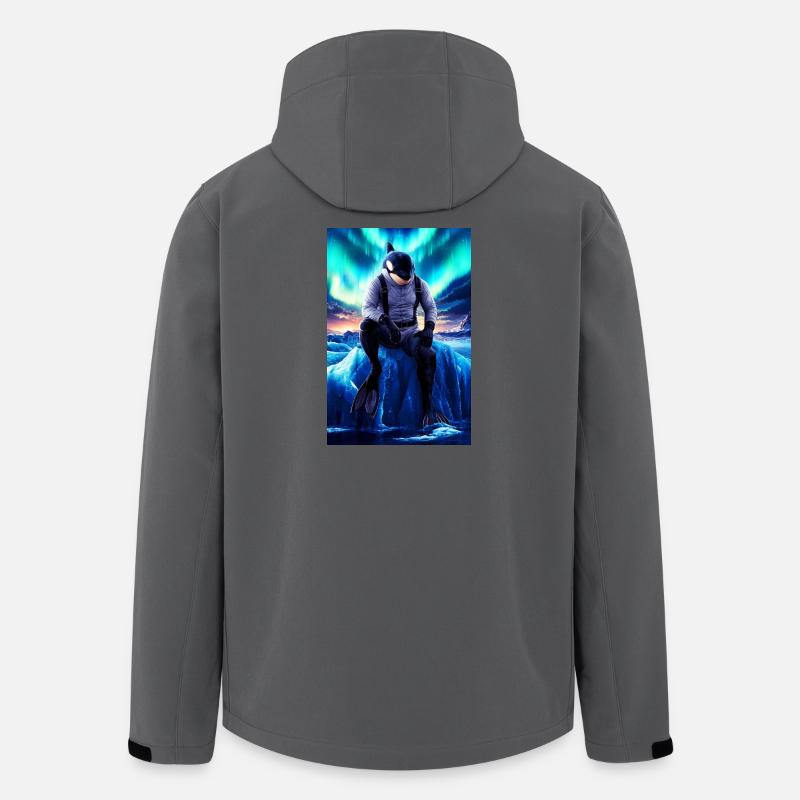 Humanoider Orca-Taucher - Recycelte Männer Softshell-Jacke von Stanley/Stella - Anthrazit