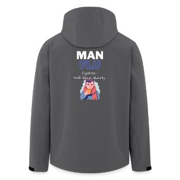 Mann Grippe Überleben Zitat T-Shirt - Recycelte Männer Softshell-Jacke von Stanley/Stella - Anthrazit - Hinten - AI Model Male 185 light (185cm)