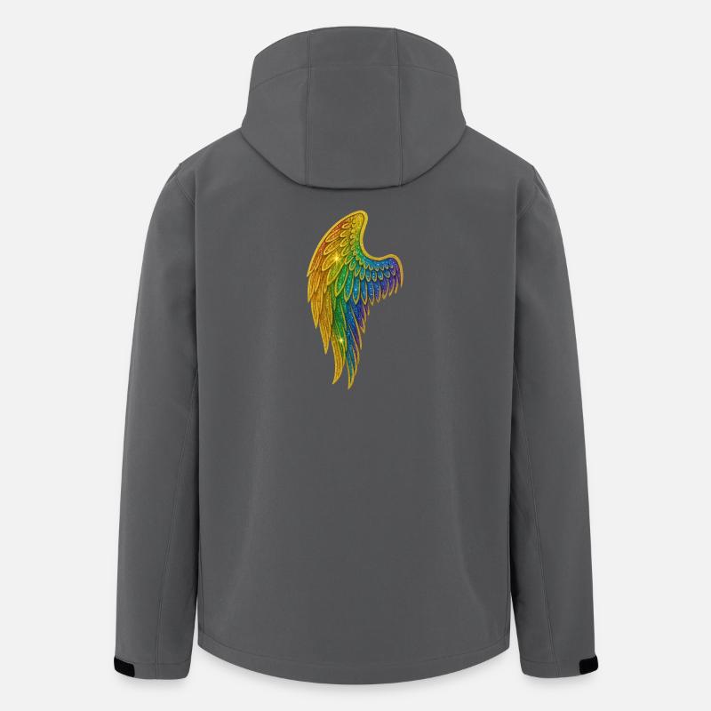 Regenbogen Glitzer Flügel - Recycelte Männer Softshell-Jacke von Stanley/Stella - Anthrazit