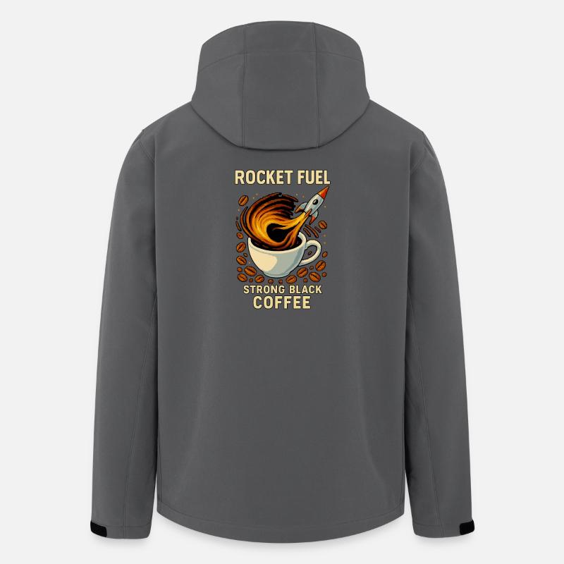 Raketentreibstoff Starker Schwarzer Kaffee - Recycelte Männer Softshell-Jacke von Stanley/Stella - Anthrazit